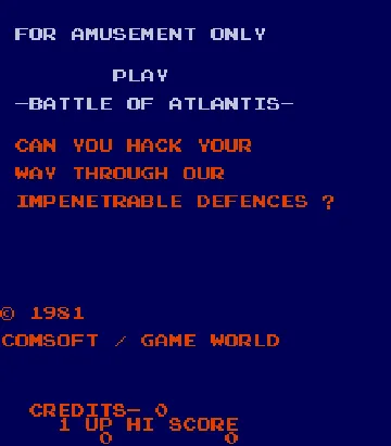 Battle of Atlantis (set 1) screen shot title